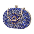 thumbnail image 2 of Bolso de Noche para Mujer, Bolso de Mano Pequeño con Cuentas de Diamantes de Imitación, Bolsos de Moda, Bolso de Boda, Bolso de Mano para Club, Banque azul Salvador Bolsos de noche, 2 of 10