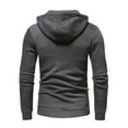 thumbnail image 5 of Vedolay Hoodies for Men Plus Oversized V-Neck Long Sleeve Pocket Coat Dark Gray,2XL, 5 of 5
