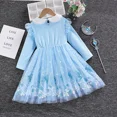 thumbnail image 5 of Disney 2-10Y Frozen Snow Queen Elsa Princesa Vestido Niñas Primavera Otoño Ropa Niños Manga Larga Para Fiesta Infantil Vestido Elsa, 5 of 5