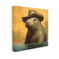thumbnail image 4 of Stupell Industries Swimming Manatee with Hat Animals & Insects Painting Gallery Wrapped Canvas Art Print Wall Art, 17 x 17, 4 of 8