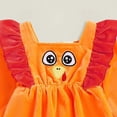 thumbnail image 7 of Wonitaaizi Newborn Thanksgiving Baby Girl Outfit Romper Bodysuit Fall Winter Clothes(6-12 Months,Orange), 7 of 7