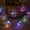 Colorful, variant on Solar Powered LED Copper Wire Hanging Lights with Edison Bulbs for Camping Garden Patio Christmas Party Festival Outdoor Decor
