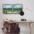 thumbnail image 3 of Stupell Distant Stream Trees Nature Landscape Landscape Painting Black Framed Art Print Wall Art, Set of 2, 3 of 8
