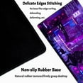 thumbnail image 5 of Neon Gaming Mouse Pad XXL Extended Purple Mousepad Large Japanese Desk Pads Laptop Keyboard Stitched Edges Full Desktop Mouse Mat with Non-Slip Rubber Base(Size:35.4x15.7in), 5 of 5