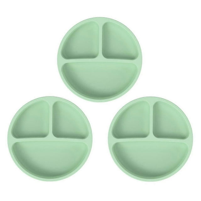 Suction Plates for Babies,Toddlers,Plates Stay Put with Suction Feature,Divided Design,Microwave & Dishwasher Friendly D