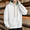 thumbnail image 5 of Sudadera con capucha verde sólida para hombre, sudaderas de lujo al por mayor a bajo precio, sudaderas baratas, divertidas, Y2k, ropa de diseñador vintage de los años 90 para hombre, 5 of 5