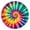 Rainbow Tie Dye, variant on Rainbow Tie Dye Mandala Pattern Round Fitted Tablecloth with Elastic Edge,Dining Table Cover Waterproof,Outdoor Round Tablecloth for Camping,Dining,Indoor and Outdoor