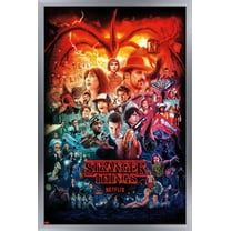 Netflix Stranger Things - Three Seasons One Sheet Wall Poster, 22.375" x 34" Framed