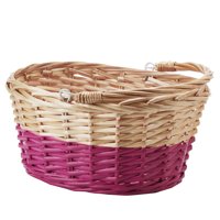 Way To Celebrate Easter Oval Willow Basket, Coral