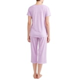 Luxe Sateen Capri PJ Set in Imperial Treasures main image 1