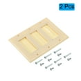 thumbnail image 3 of Brush Wall Plate Decoration Wall Panel Three Gang 163mmx114mm Beige 2 Pcs, 3 of 4