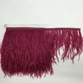 thumbnail image 2 of EHJRE Ostrich Feather Dyed Fringe Trim for DIY Costume Hat Millinery Decorations Wine Wine red, 2 of 4