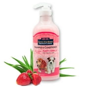 All Natural, Hypoallergenic | Gentle Puppy Shampoo   Conditioner with Aloe Vera | Antibacterial | pH Balanced | Tear Free | Detangler & Moisturizer | Odor Eliminator | Grooming Quality