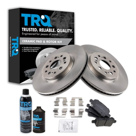 TRQ Front Ceramic Brake Pad & Rotor Kit Fits 2017-2019 Honda Clarity