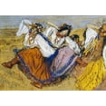 thumbnail image 2 of Degas, Edgar 32x24 Gold Ornate Wood Framed with Double Matting Museum Art Print Titled - Russian Dancers, 2 of 4