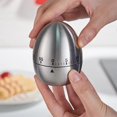 thumbnail image 5 of Cooking Tools Kitchen Timer Stainless Steel Egg 60 Minutes Mechanical Time Clock Counting Cute Kitchen Egg Timer, 5 of 7
