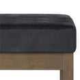 thumbnail image 3 of Pemberly Row 26" Faux Leather Ottoman Bench in Distressed Black, 3 of 6