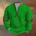 thumbnail image 2 of Culottes pour Femmes Haut Imprimé pour la Saint-Patrick Demi-Zip Manches Longues Col Rond Multicolore, 2 of 5