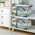 thumbnail image 2 of Yayeee Foldable Storage Basket for Shelves with Handles Waterproof Cloth Bins, Mounatin at Dawn, 2 of 7