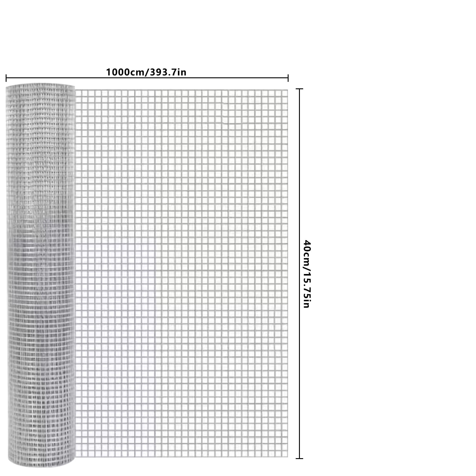 JAMCORAX 16in x 33ft Hardware Cloth,1/2 inch Galvanized Wire Mesh Roll,Barbed Wire Fences for Chicken Coop,Garden Fencing and Poultry Enclosures