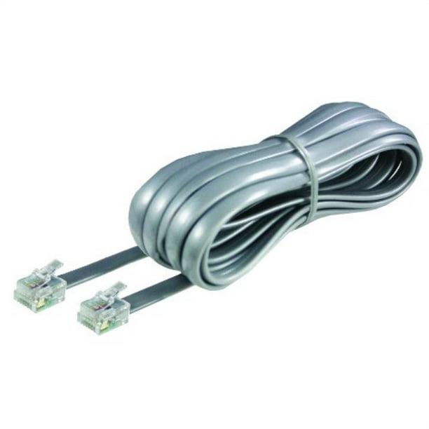 softalk phone line cord 15feet silver landline telephone accessory