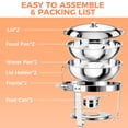 thumbnail image 3 of CATGOOD Chafing Dishes for Buffet, 5.3QT Buffet Server Food Warmer, Round Chafer and Buffet Warmer Sets, Chafing Dishes Stainless Steel for Home Parties,Catering Events, 2 Pack, 3 of 11