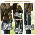 thumbnail image 4 of FORMRS Womens Shoulder Bag with Chain Strap Clutch Purse Cute Tote Handbag, Black Roses, 4 of 7