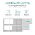 thumbnail image 3 of Best Choice Products 6-Cube Bookshelf, 11in Display Storage System, Organizer w/ Removable Back Panels - White, 3 of 9