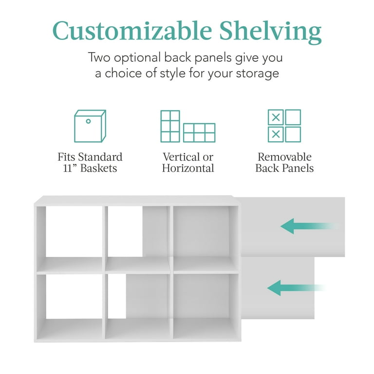 Best Choice Products 6-Cube Bookshelf, 11in Display Storage System