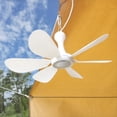 thumbnail image 5 of Ventilador de Techo Silencioso 6 Hojas, Alimentado por USB, con Control Remoto, Temporizador, Colgante 4 Velocidades para Dormitorio Cama Camping, 5 of 5