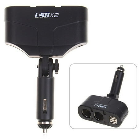 Nokia Outlet - Car Lighter Socket Splitter 2-Port Charger Adapter Two USB Ports Adjustable Angle Power Multi Outlet Compatible With Nokia 3.1 Plus - Samsung Galaxy S10e S10+ S10 Halo