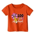 thumbnail image 4 of TZEWGL Tees For Girl Boy Solid Color Letter Printed Round Neck Short Sleeved Blouse For Toddlers size 3-4T, 4 of 4
