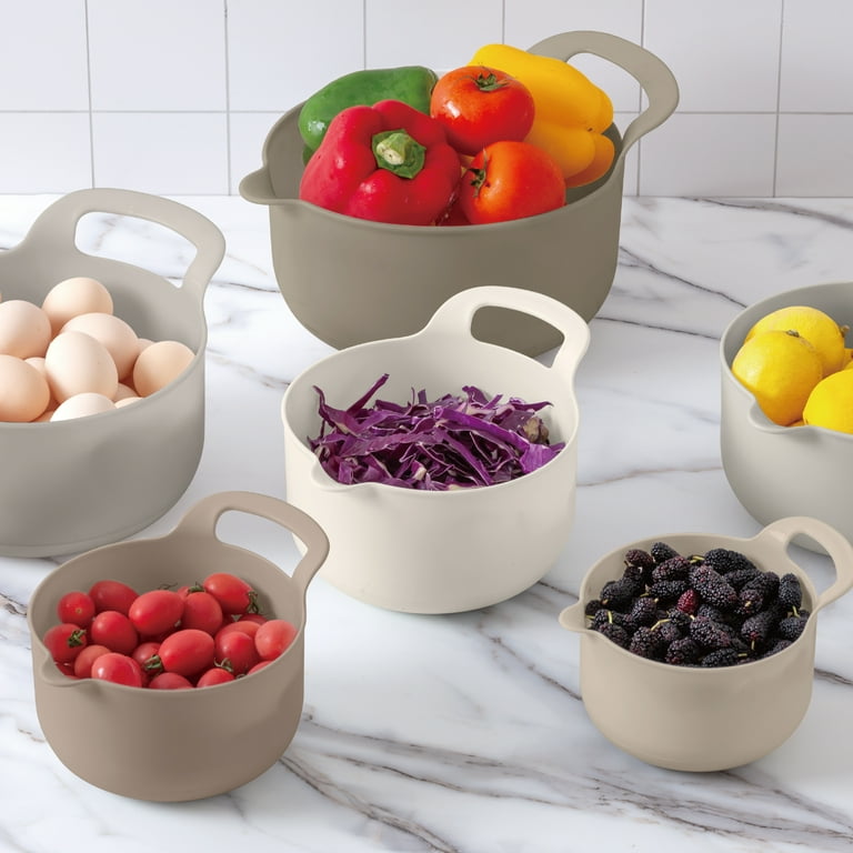 Cook with Color 6-Piece Silicone Mixing Bowl Set with Measurements photo 3