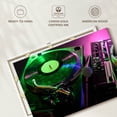 thumbnail image 6 of Elephant Stock Record Player Wall Art - Horizontal Canvas Wall Art - Living Room Wall Decor - Music Canvas - Green And Pink Decor - 36" x 24", 6 of 8