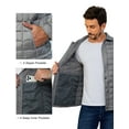thumbnail image 4 of Little Donkey Andy Men's Lightweight Quilted Puffer Jacket Windproof Thermal Winter Coat with Recycled Insulation Grey M, 4 of 7