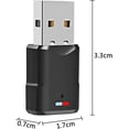 thumbnail image 3 of USB Bluetooth 5.3 Adapter for PC, Bluetooth Audio Adapter for Game Consoles, Bluetooth Dongle 5.3 Adapter for Windows 7/8/8.1/10/11, Bluetooth Receiver for Headphone/Speakers, Black, 3 of 6