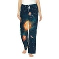 thumbnail image 2 of Lsque Solar System And Planets Print Women's Pajama Pants, Lounge Pant - Comfortable Home Wear,Elastic Waistband, Stylish Design-XX-Large, 2 of 9