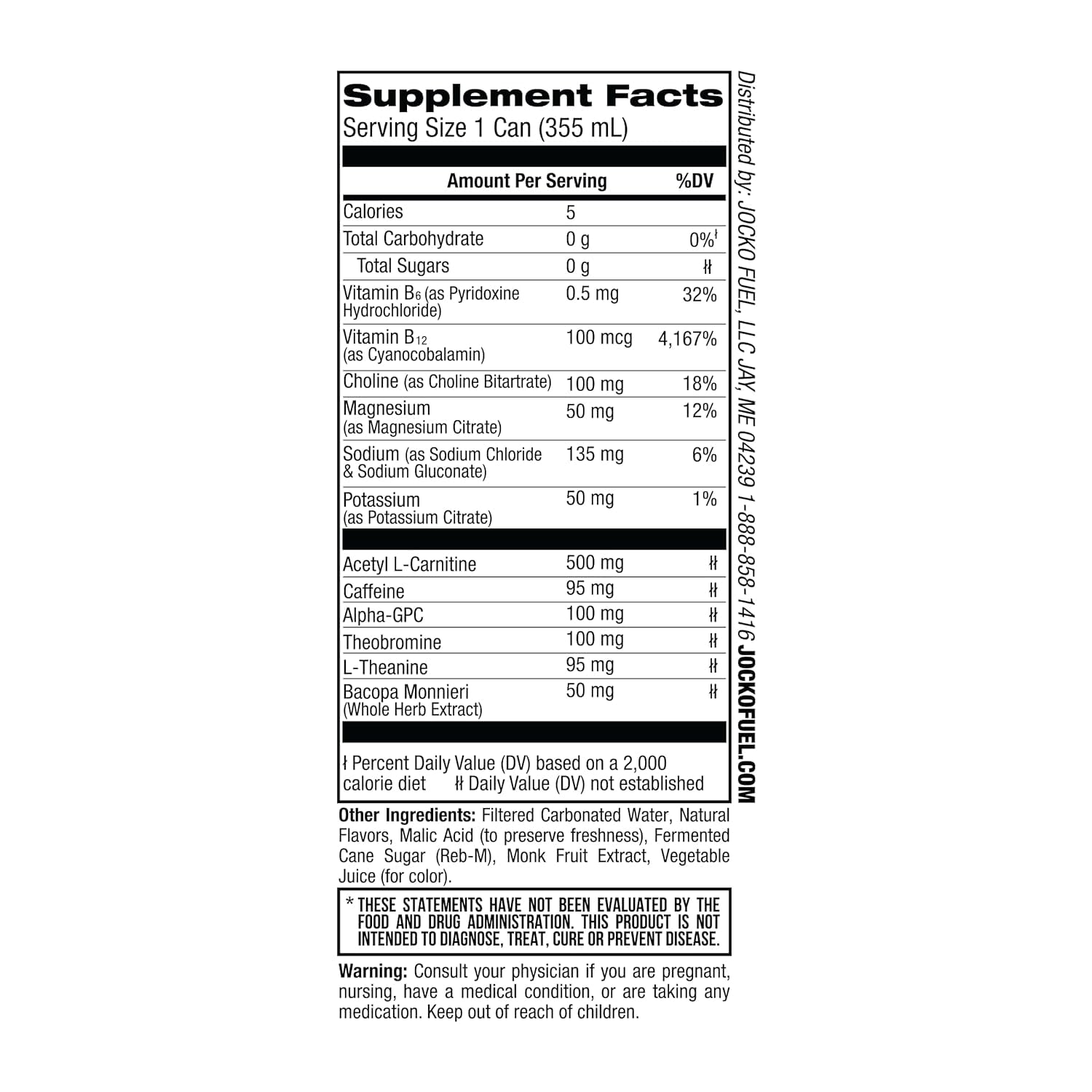 Jocko GO Energy Drink - KETO, Vitamin B12, Vitamin B6, Electrolytes - 12 Pack (Blue Raspberry)