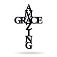 thumbnail image 7 of Amazing Grace Wall Art Cross - Inspirational Steel Décor for Home or Garden (24"/PV), 7 of 7