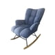 thumbnail image 2 of Mecedora,Mecedora Exterior Respaldo Ajustable Moderno,Cojín grueso Casual Sofá perezoso Silla Muebles,Apoyabrazos del sillón perezoso mecedor del jardín,Sillón mecedora con respaldo azul, 2 of 8