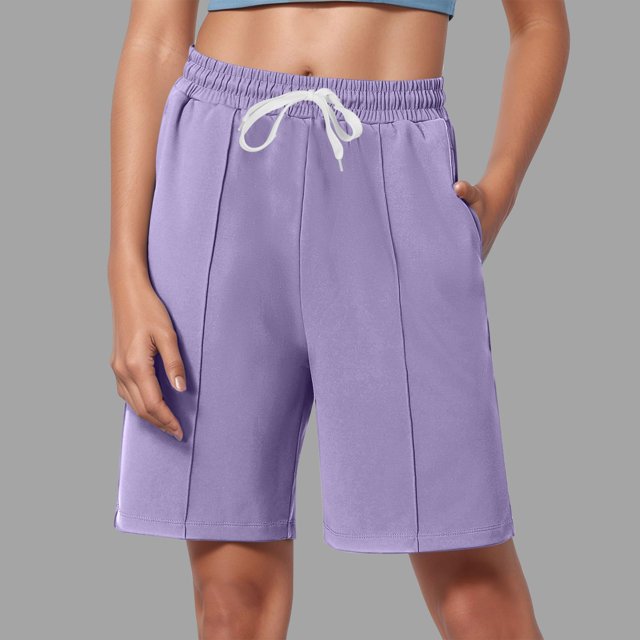 lmcalzta Running Shorts for Women Summer Drawstring High Waisted Shorts with Pockets Gym Athletic Shorts