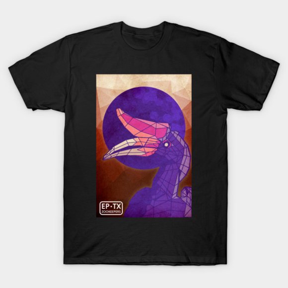 Geo Hornbill Abstract Low Poly Geometric Tropical African Aviary Art Unisex T-Shirt, up to size 3XL.