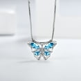 thumbnail image 5 of March Birthstone Jewelry Set Blue Butterfly Aquamarine Fine Necklace/Earrings/Ring/Bracelet 925 Sterling Silver Valentines Birthday Christmas Mother's Day Gift for Women, 5 of 12