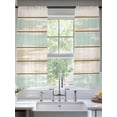 thumbnail image 2 of Green Beige Striped Sheer Curtains 63 Inch Length 2 Panels Set, Vintage Farmhouse Wood Grain Voile Window Treatment Rod Pocket Curtains Sheers Drapes for Bedroom/Living Room/Kitchen 52x"63"x2, 2 of 7