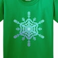 thumbnail image 4 of Inktastic Christmas Blue Ice Snowflake Youth T-Shirt, 4 of 5