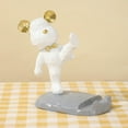 thumbnail image 4 of Soporte para teléfono móvil con escultura de oso única para decoración de escritorio, coche y oficina. patada blanca, 4 of 9