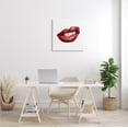 thumbnail image 2 of Stupell Industries Sneering Lips Bold Emotion Red Lipstick Teeth, 24 x 24, Designed by Grace Popp, 2 of 5