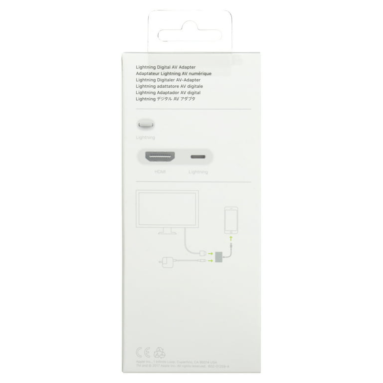 Adaptador Apple MD826ZM/A de conector Lightning a HDMI/ USB/ para iPad  Retina/ iPad mini/ iPhone