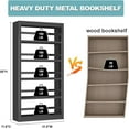 thumbnail image 3 of Bookshelf,6-Tier Adjustable Steel Bookshelf,69" H Heavy Duty Metal Bookcase for Home/Office/Garage,Black Shelf (Black, 69" Tall), 3 of 13