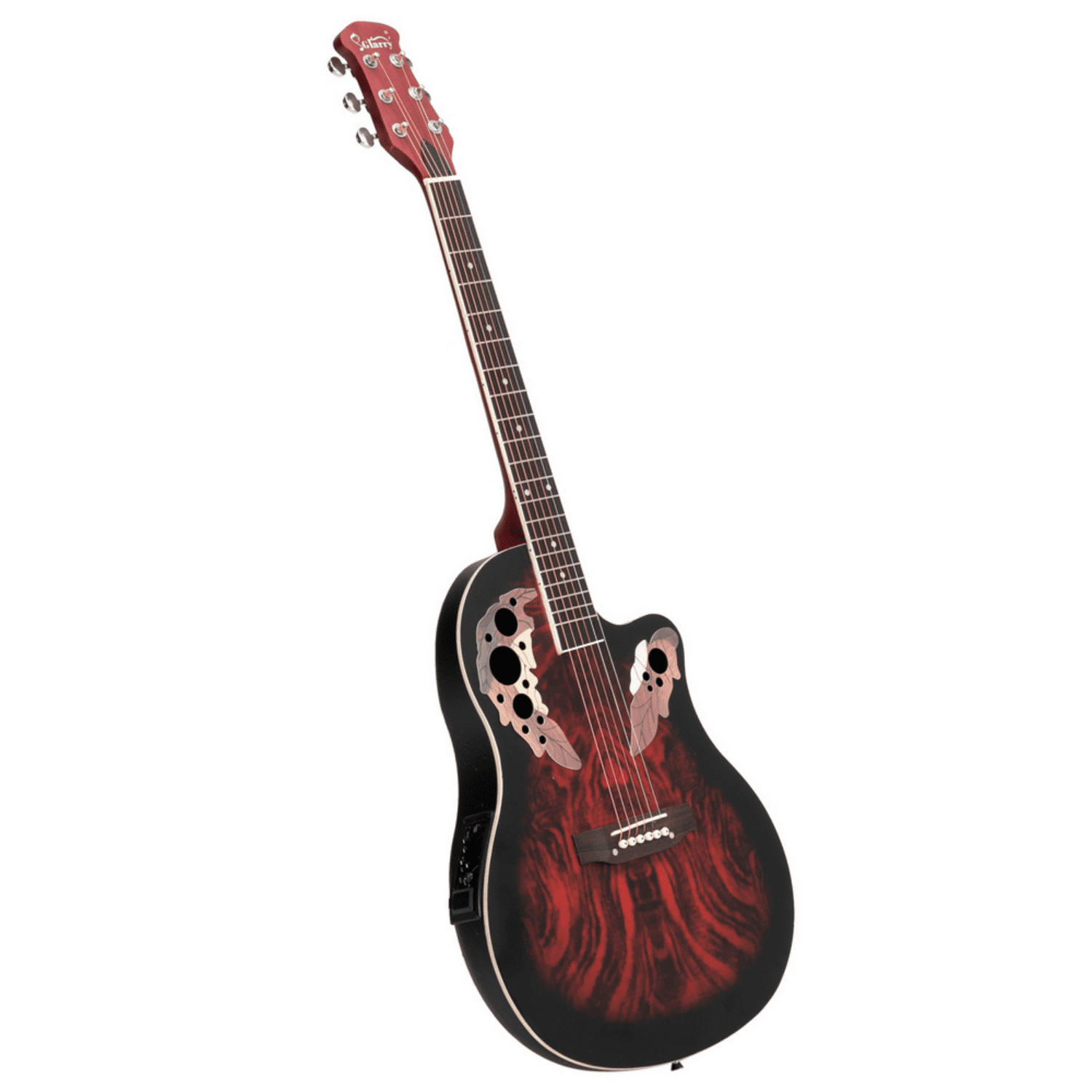 Hassch 41" Acoustic Guitar for Beginners Adult, Full Size Starter Set with Bag and Wrench Tool, Sunset Red